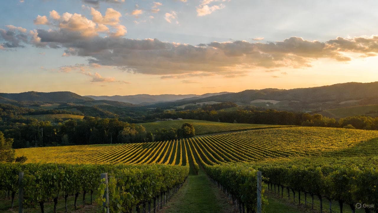 Rolling vineyards of Yadkin Valley